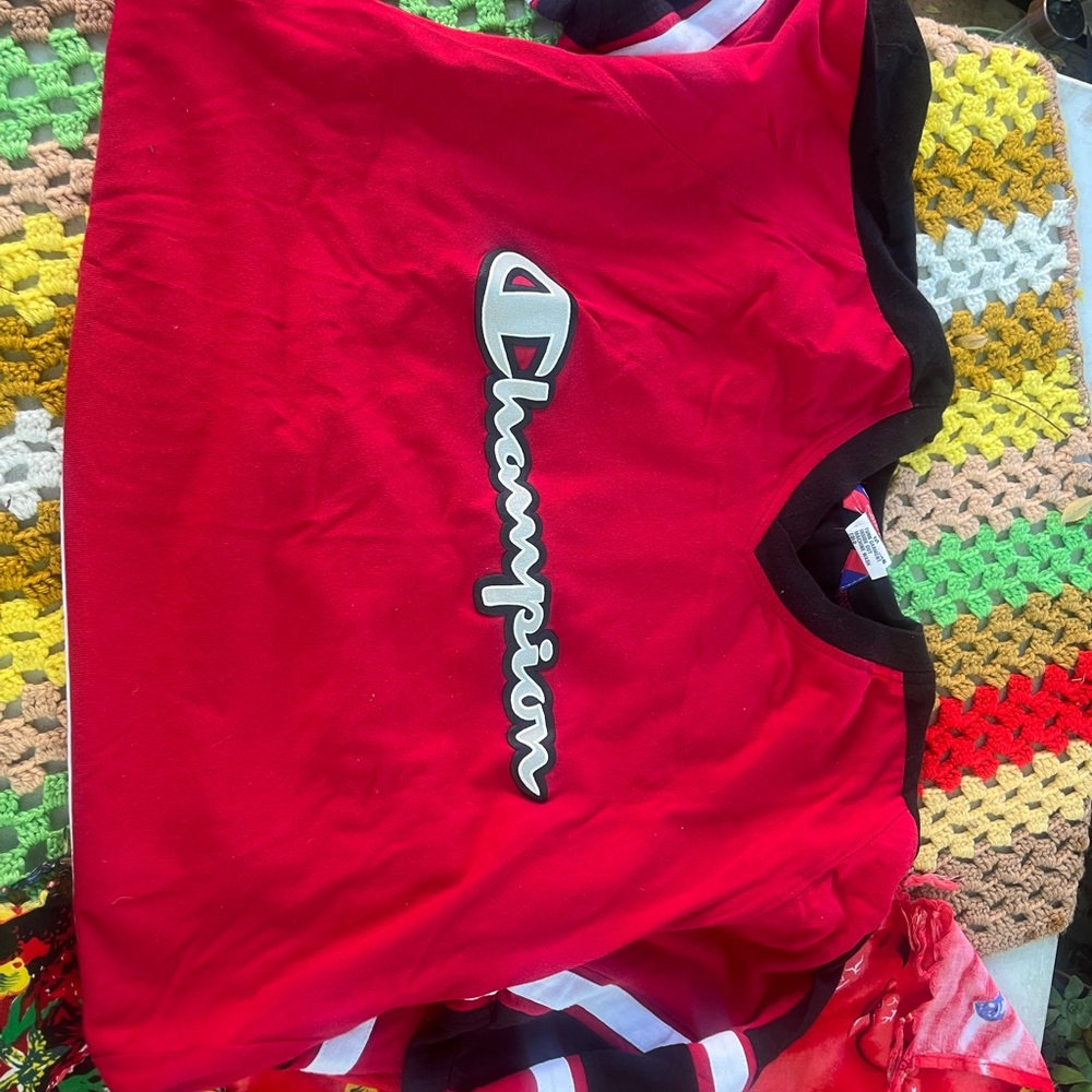 Champion Red T-Shirt Vintage